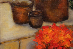 Marilyn Dunphy, "Flower Pots", oil, 4x6, $125. SOLD