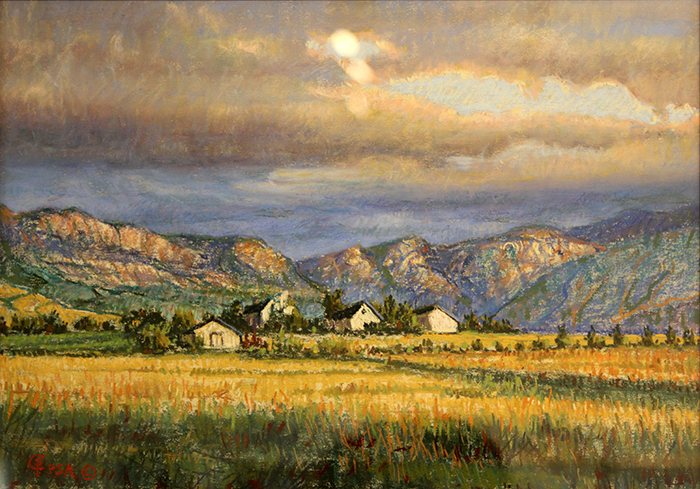Post Claudia View of big horn Mts Wyoming