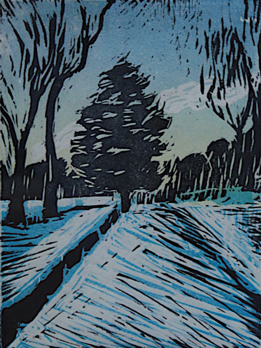 Egan, Liz , "Winter", Woodcut, $425