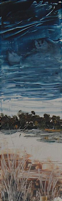 Rolston, O.A., "Fading Light", Acrylic on metal flashing, $185