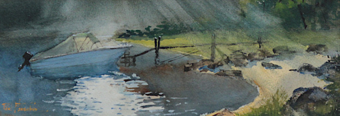 Loescher, Paul , "A Lake Afternoon", Watercolor, $350