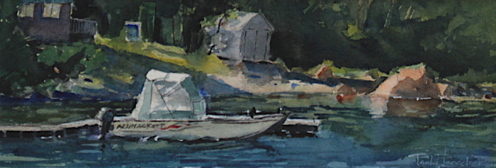 Loescher, Paul , "Lake Camp ", Watercolor, $350