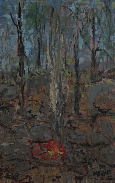 Gain, Michale, "Fire on the Mountain", Oil on Panel, $425