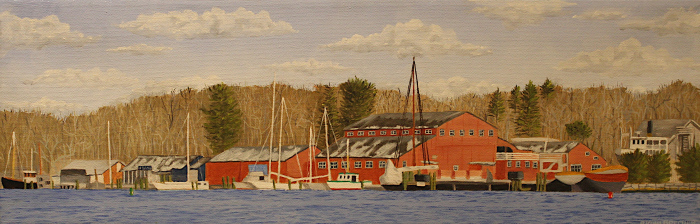 Kohlbrecher, Richard , "Mystic Seaport Winter View ", Oil, $525