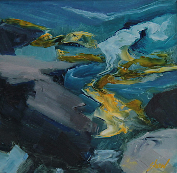 Shaw, Susan, "Ocean Lyric", Oil on Aluminum, $1,100