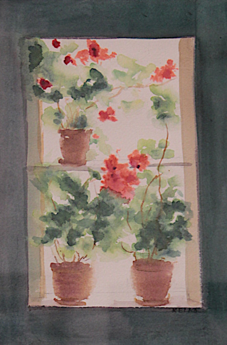 Kaiser, Keiko, "Window Garden", Watercolor, $150