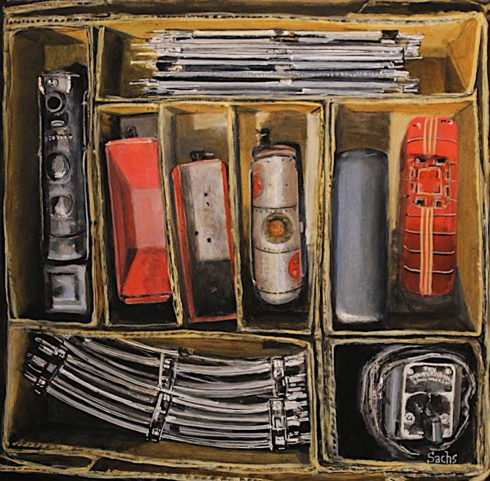 Sachs, Andy, "Trains in Grendmai Attic ", Acrylic, NFS