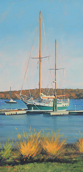 Swimm, Tom, "Essex Harbor", Oil, $1,400