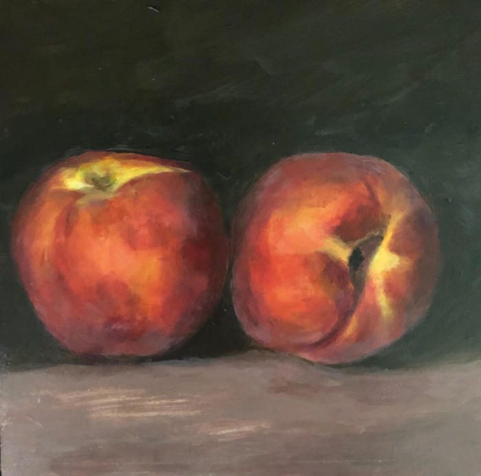 Bisharat, Dawn, "Deux Peches ", Acrylic, $275