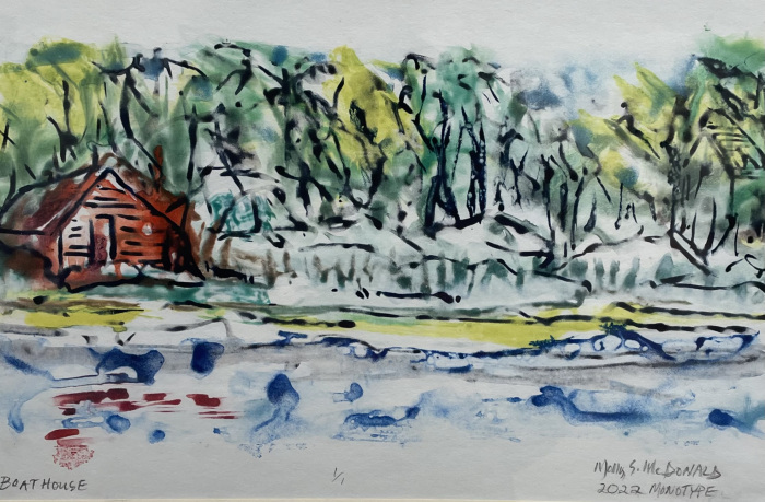 McDonald, Molly S. , "Boat House", Monotype, $450