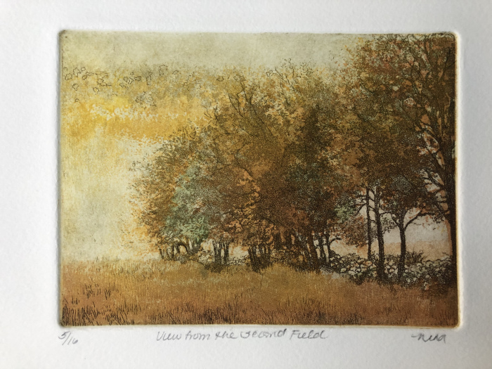 Ritson, Nina , "View from the Second Field", Etching, $275