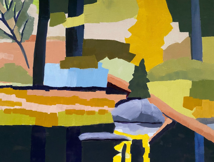 Peters, Pam, "Lyon's Medow Pond", Oil, $300