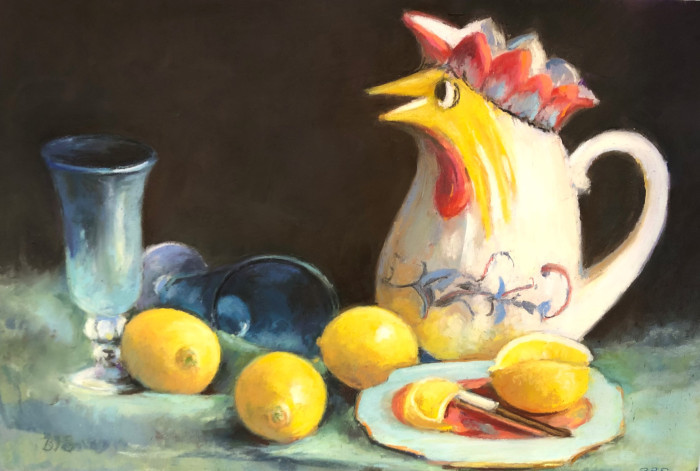 Schirmeier, Beverley A. , "Something to Crow About", Pastel, $775