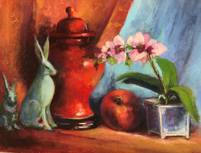 Schirmeier, Beverly A., "Rabbit Rabbit", Pastel, $725