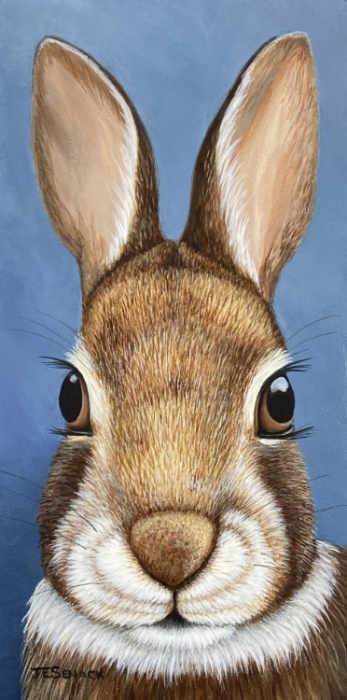 Senack, J. Elaine, "Bright Eyes", Acrylic on Aluminum, $920