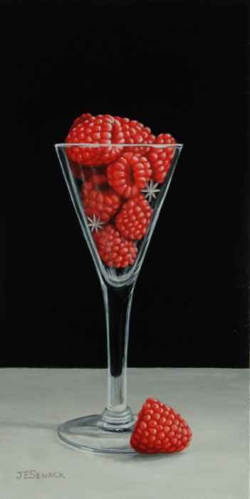 Senack, J. Elaine, "Raspberry Cordial", Acrylic/Aluminum, $900
