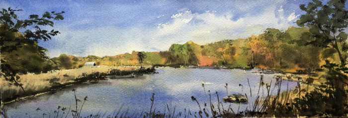 Sokol, Lucia , "Along the Lieutenant River, Old Lyme, CT", Watercolor, $425