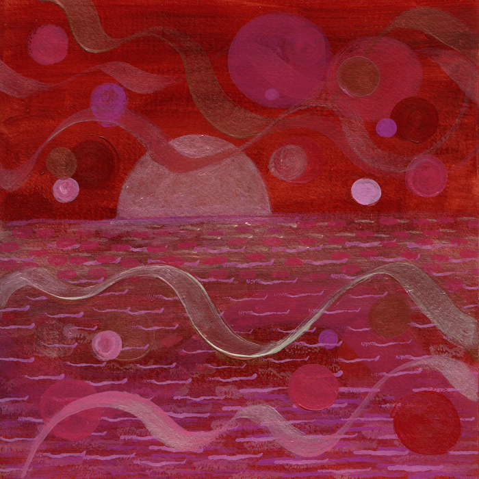 Sopkin, Marjorie, "Parting the Sea", Acrylic on Paper, $350