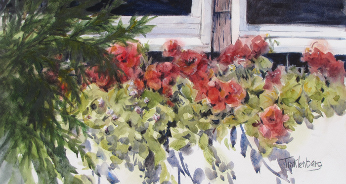 Tinklenberg, Beverly, "Window Flowerbox", Watercolor, $275