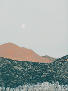 Vanderburg, Jan , "High Desert", Linocut , $450