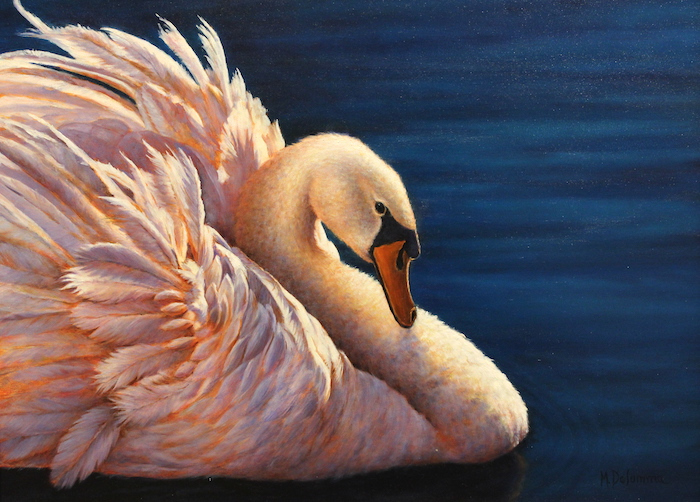 Mally DeSomma, "Swan Song", oil, $1,100