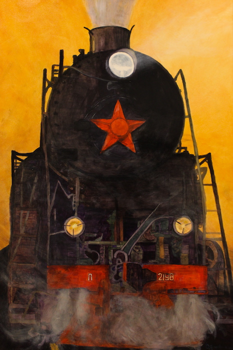 Debbi Goodman, "The Wrong Track", acrylic & oil, $2,200