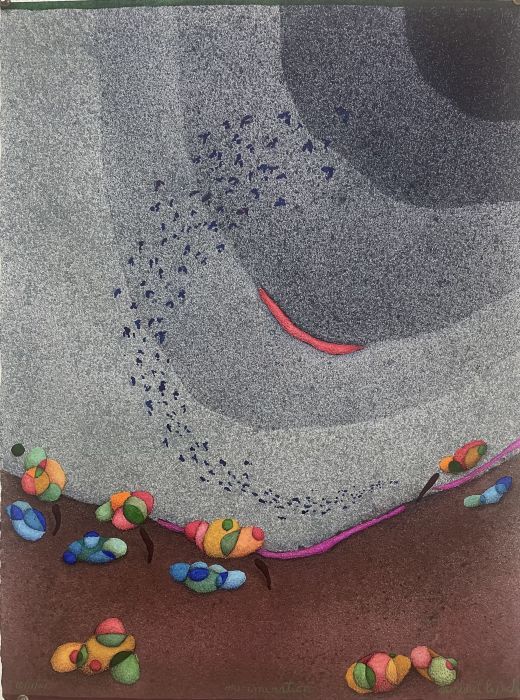 Michael Lynch, "Murmuration",watercolor, $500