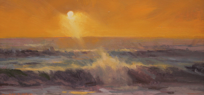 Dianne Panarelli Miller, "Crack of Dawn", oil, $950