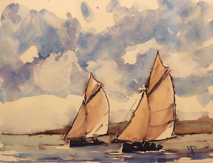 Howard Park, "Beat to Latimer Light", ink/wc, $250