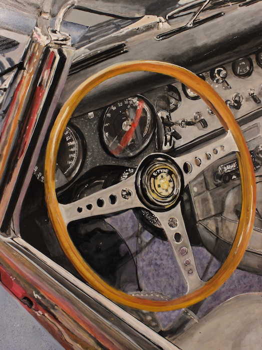 Andy Sachs, "XKE Convertible", acrylic, $2,200