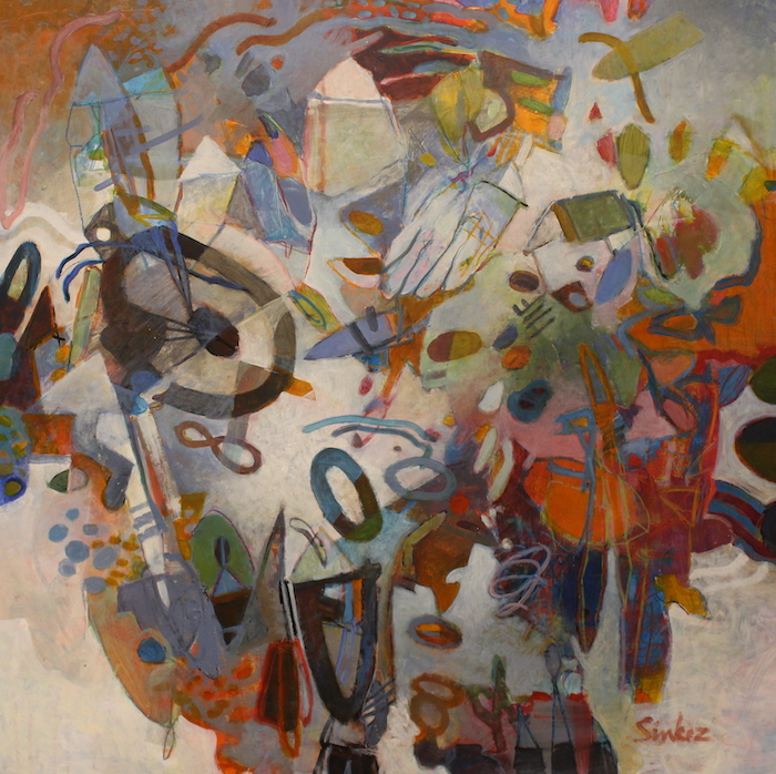 Michele Sinkez, "Far Flung", acrylic, $1,300