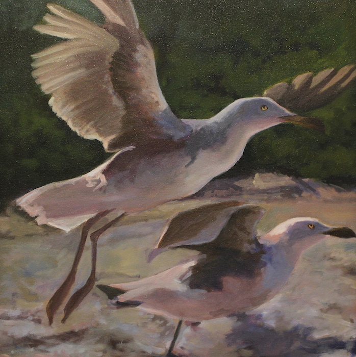 Lorraine Skelskey-Chapin, "Free Birds", oil, $1,100