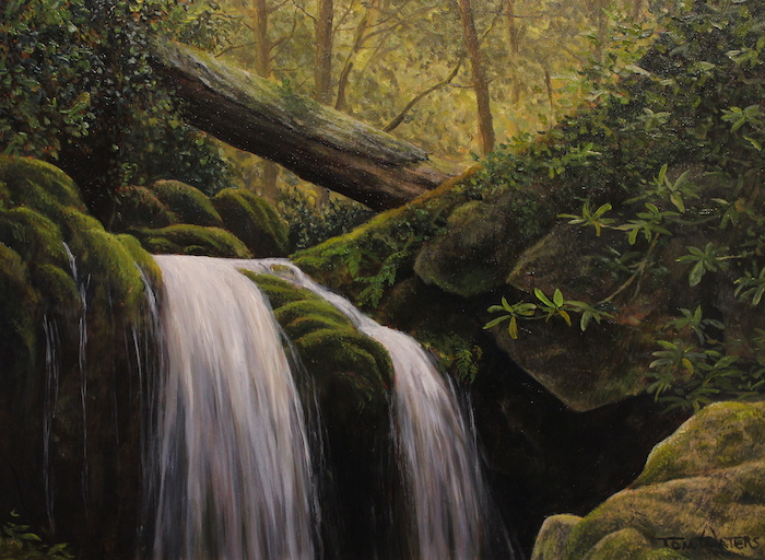 Thomas Waters, "Woodland Flow", oil, $485