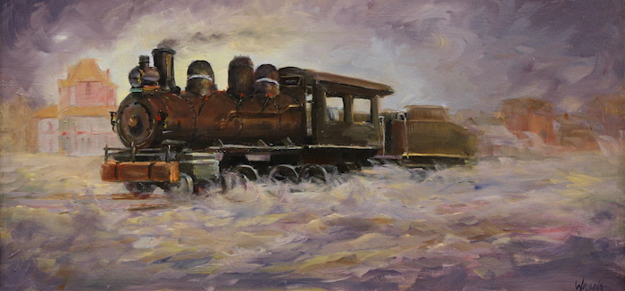 Lynn Wrona, "Just Passing Through", oil, $975