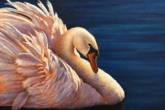 Mally DeSomma, "Swan Song", oil, $1,100