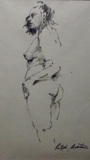 Ralph Acosta	, 	Nude 2	, 	charcoal pencil	, 	$395