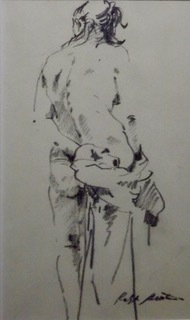 Ralph Acosta	, 	Nude 1	, 	charcoal pencil	, 	$395