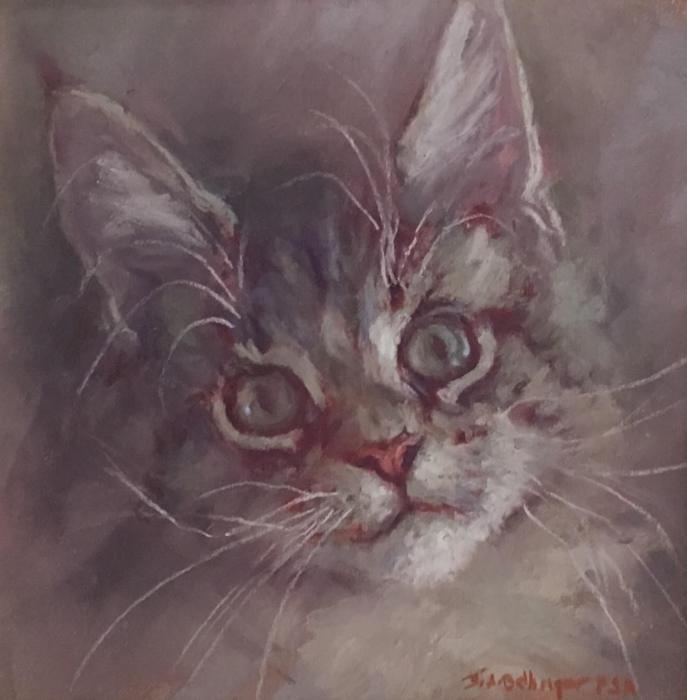 Joann Ballinger	, 	All Ears	, 	pastel	, 	$900