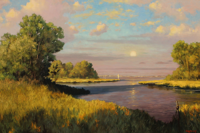 Harley Bartlett	, 	Moon Glow	, 	oil	, 	$12,500