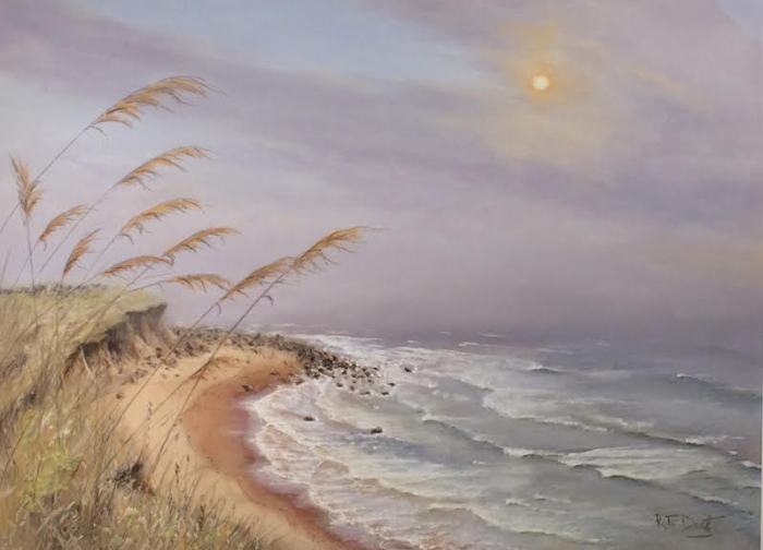 Robert Dietz	, 	Block Island Haze	, 	pastel	, 	$650