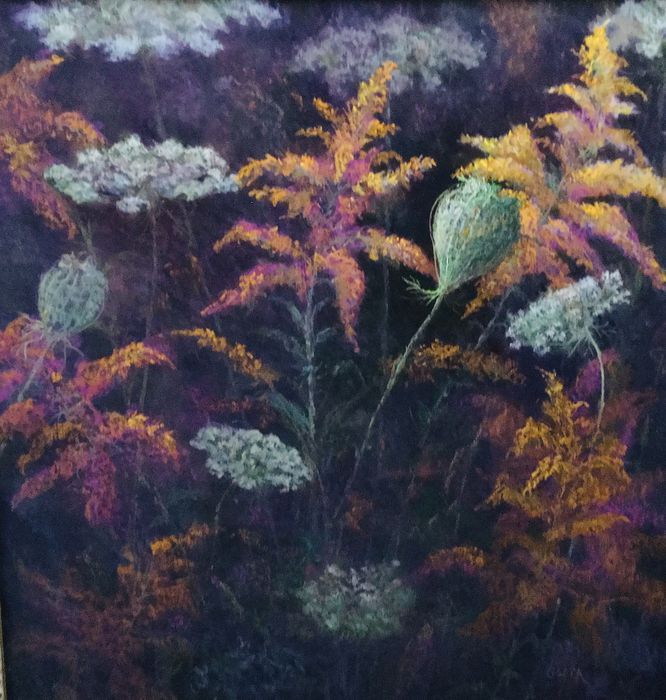Linda Gotta	, <i>	Meadow	, </i>	pastel	, 	$5,000	, 	27 x 26