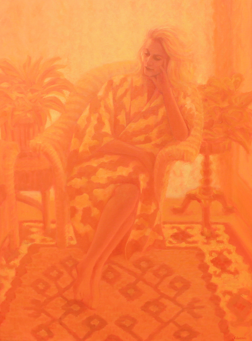 Sarah Stifler Lucas, Repose, oil, $1100