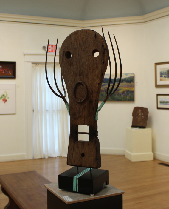 David Madacsi, <i>Janus Scream, </i>found object assemblage, $4700