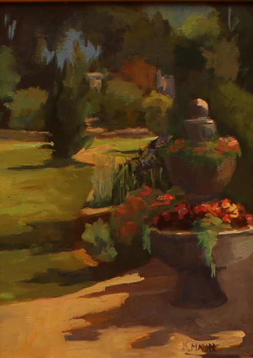 Katherine Mann, The Scottish Garden, Wickham Park, oil, $540