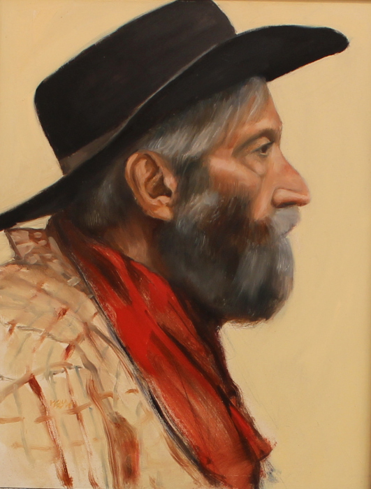 Mary Mellot, Quick Draw, oil, $650