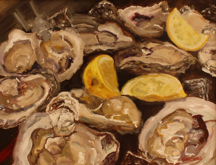 Claire Van Winkle Nichols, <i>On the Half Shell, </i>oil, $750