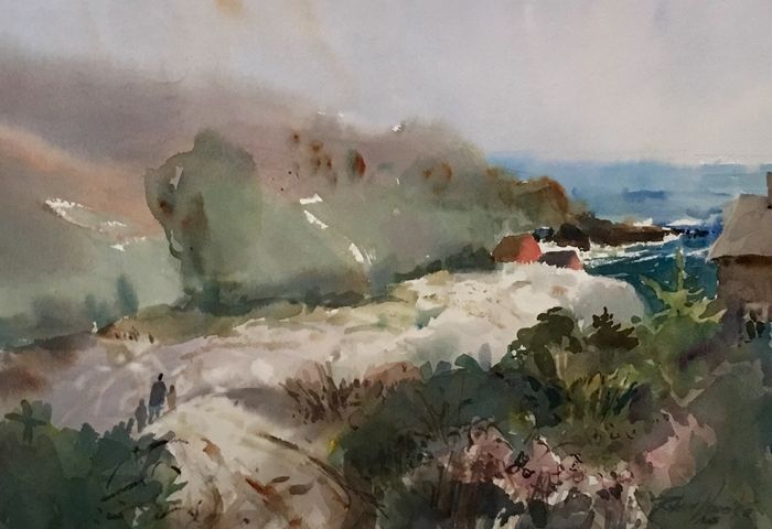 Robert Noreika	, 	Horn Hill	, 	watercolor	, 	$2,400	, 	15 x 22