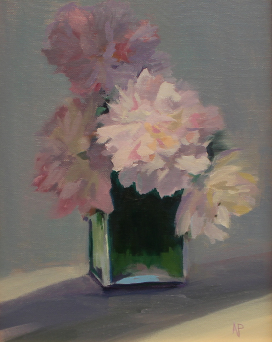 Andi Pepper, John's Peonies, oil, $450