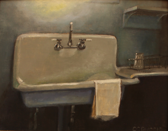 Catherine Puccio, <i>Pantry Sink, Weir Farm, </i>oil, $750