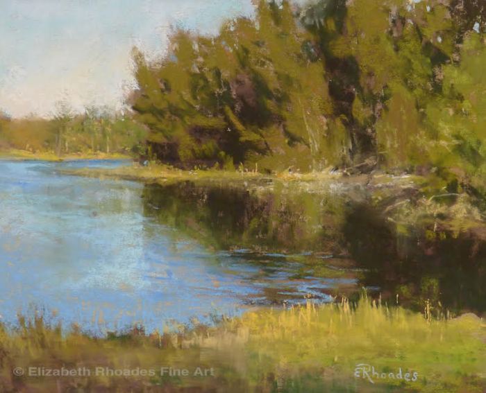 Elizabeth Rhoades, Basking in the Golden Hour, pastel, $550